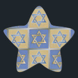 Judaica Star van David Metal Gold Blue Ster Sticker<br><div class="desc">Je bekijkt het Lee Hiller Design Collectie. Apparel,  Gifts & Collectibles Lee Hiller Photography of Digital Art Collectie. Je kunt haar Natuur fotografie uitzichten op http://HikeOurPlanet.com/ en haar wandelende blog volgen in Hot Springs National Park.</div>