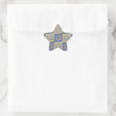 Judaica Star van David Metal Gold Blue Ster Sticker (Tas)