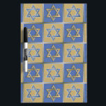 Judaica Star van David Metal Gold Blue Whiteboard<br><div class="desc">Je bekijkt het Lee Hiller Design Collectie. Apparel,  Gifts & Collectibles Lee Hiller Photography of Digital Art Collectie. Je kunt haar Natuur fotografie uitzichten op http://HikeOurPlanet.com/ en haar wandelende blog volgen in Hot Springs National Park.</div>