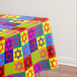 Judaica - Tablecloth - Colorful Jewish Stars Tafelkleed<br><div class="desc">Joodse Feestdagen - Dinnerware - Tablecloths - Mogen David - Colorful Jewish Stars - Star of David - Party Supplies</div>