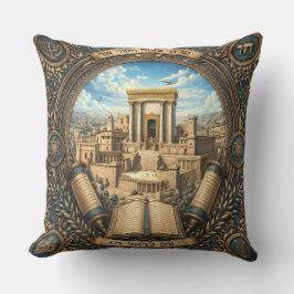 Judaica Traditional Temple Decorative Pillow Kussen
