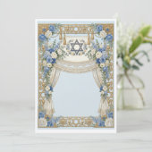 Judaica traditionele aanpasbare trouw kaart (Staand voorkant)