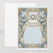 Judaica traditionele aanpasbare trouw kaart (Voorkant / Achterkant)