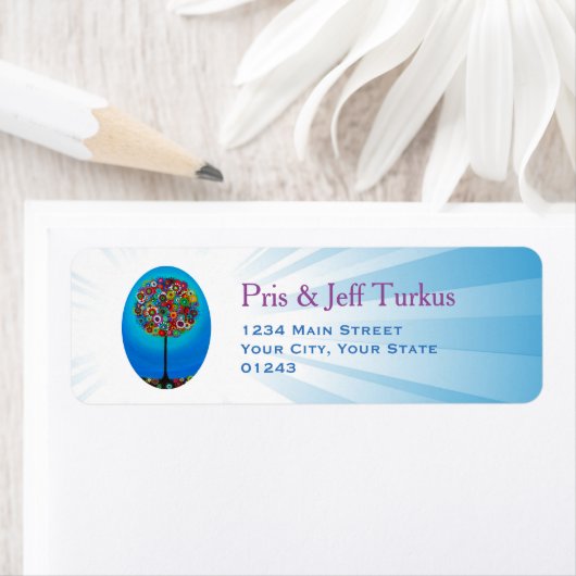 Judaica Tree of Life Etiket (Insitu)