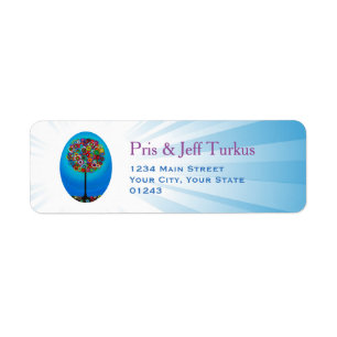Judaica Tree of Life Etiket