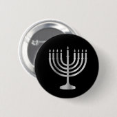 Judaism Menorah Ronde Button 5,7 Cm (Voorkant /achterkant)