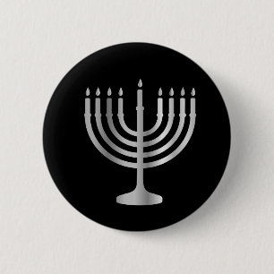 Judaism Menorah Ronde Button 5,7 Cm