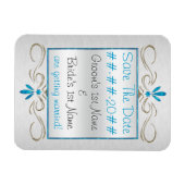 Judaïsme bloeit - sparen de Datum - gepersonalisee Magneet (Horizontaal)