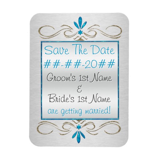 Judaïsme bloeit - sparen de Datum - gepersonalisee Magneet (Verticaal)