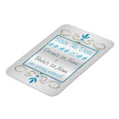 Judaïsme bloeit - sparen de Datum - gepersonalisee Magneet (Linkerzijde)