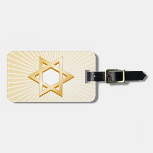 Judaïssymbool Bagagelabel (Voorkant horizontaal)