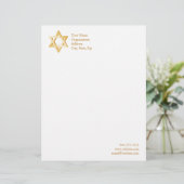 Judaïssymbool Briefhoofd Ontwerp (Staand voorkant)