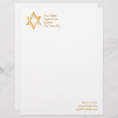 Judaïssymbool Briefhoofd Ontwerp (Voorkant / Achterkant)