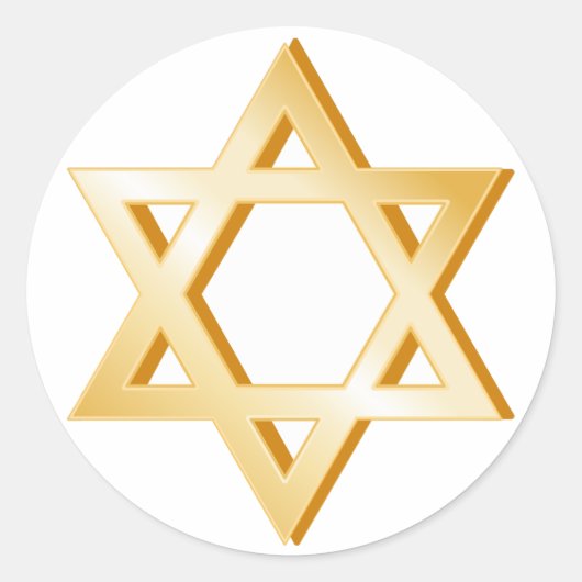 Judaïssymbool Ronde Sticker (Voorkant)