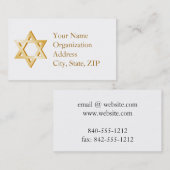 Judaïssymbool Visitekaartje (Voorkant / Achterkant)