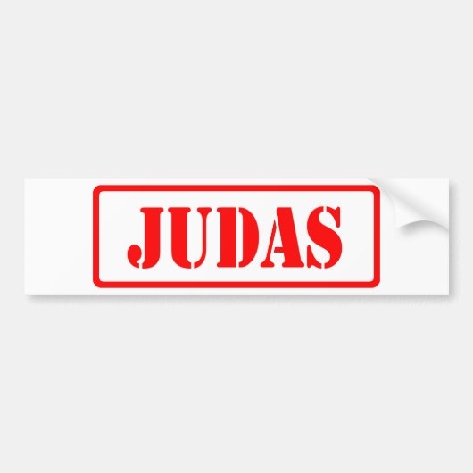 Judas Bumpersticker (Voorkant)