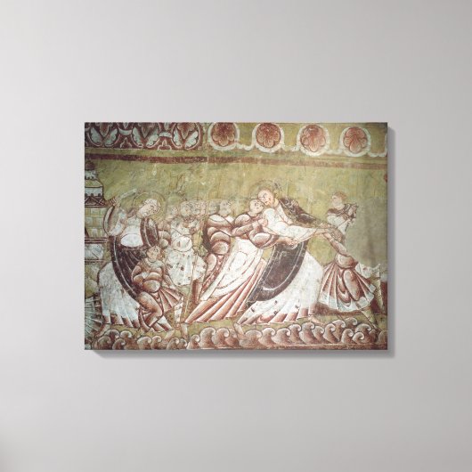 Judas Kissons Christus (fresco) (detail van 95750) Canvas Afdruk (Voorkant)