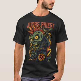 Judas Priest Monster Face Heavy Metal Grafisch Des T-shirt