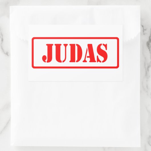 Judas Rechthoekige Sticker (Tas)