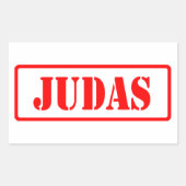 Judas Rechthoekige Sticker (Voorkant)
