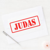 Judas Rechthoekige Sticker (Envelop)