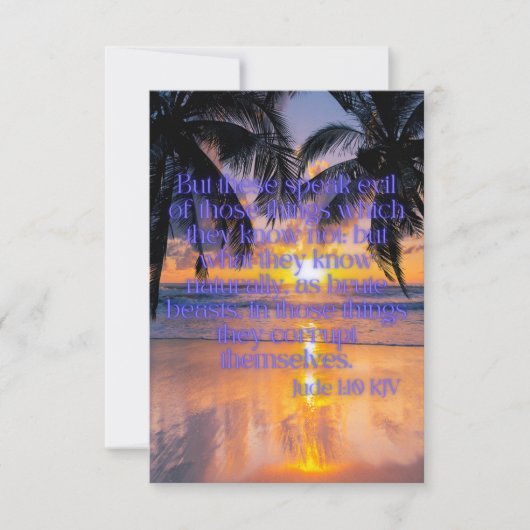 Jude 1:10 KJV Bijbel verse Pic Flat Wenskaart Kaart (Voorkant)