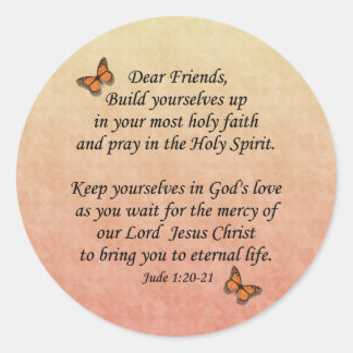 Jude 1:20-21 ~ Heilig Geloof Ronde Sticker