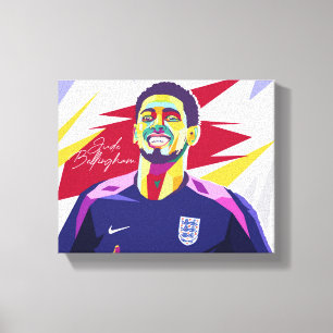 Jude Bellingham Wpap Pop Art Canvas Afdruk