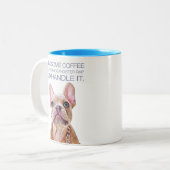 Jude Mok, 11 oz Two-Tone Coffee Mok Blue (Voorkant links)