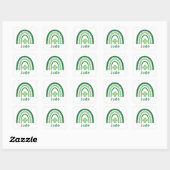 Jude Name Clover Boho Rainbow Vierkante Sticker (Vel)
