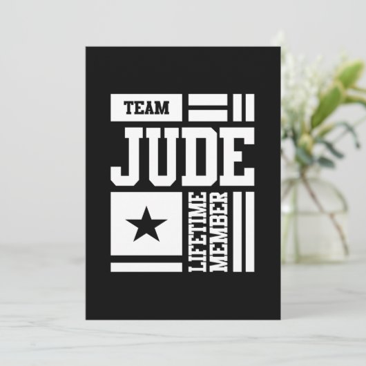 Jude Personalized Name Birthday Gift Kaart (Staand voorkant)