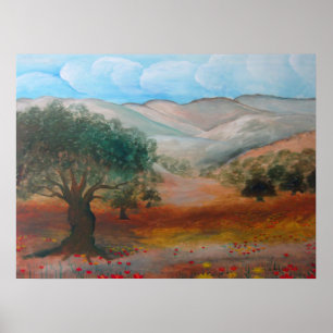 Judea Hills, Ben Shemen Forest, Israël. Poster