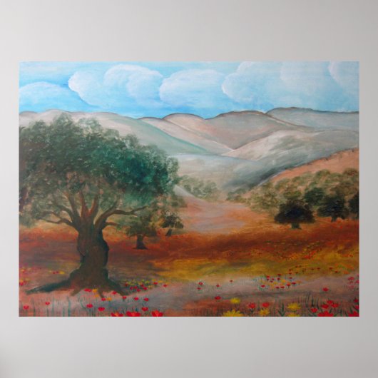 Judea Hills, Ben Shemen Forest, Israël. Poster (Voorkant)