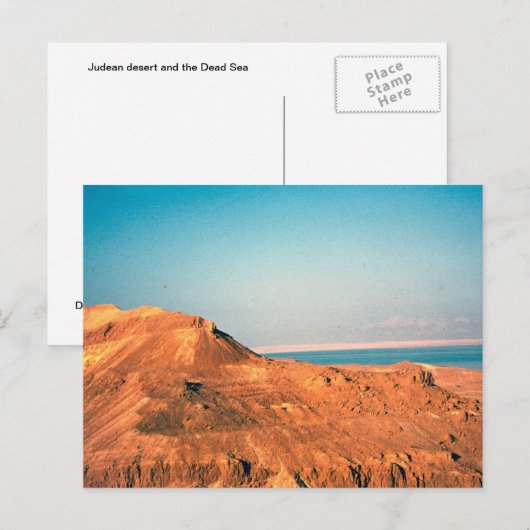 Judean-woestijn en het dode Zee Briefkaart (Voorkant / Achterkant)