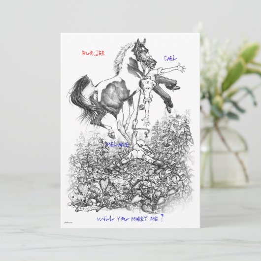 JudeToo LB33 uitnodiging bruiloft (Staand voorkant)