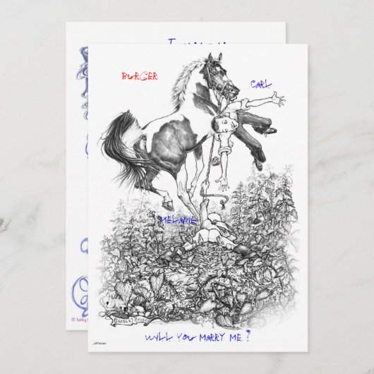 JudeToo LB33 uitnodiging bruiloft (Voorkant / Achterkant)