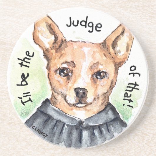 Judge Dog Stone onderzetter (Voorkant)