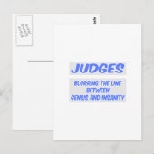 Judge Joke .. Genie en krankzinnigheid Briefkaart (Voorkant / Achterkant)