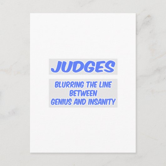 Judge Joke .. Genie en krankzinnigheid Briefkaart (Voorkant)