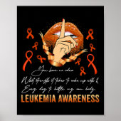 Judge Me Leukemia Awareness Warrior Oranje Ribbon Poster (Voorkant)