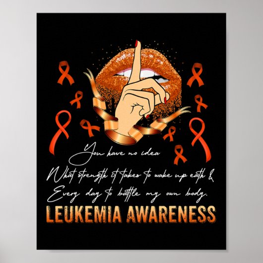 Judge Me Leukemia Awareness Warrior Oranje Ribbon Poster (Voorkant)