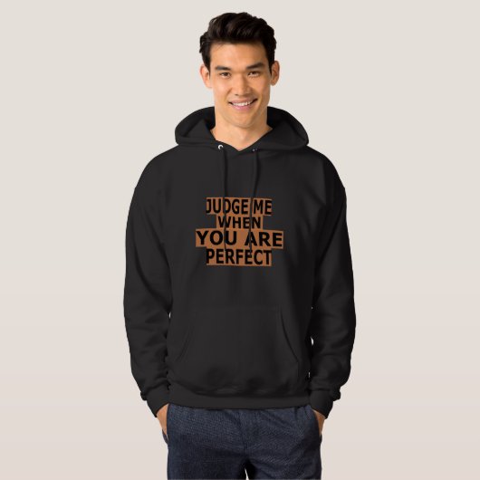 judge me when you re perfect: for boys hoodie (Voorkant volledig)