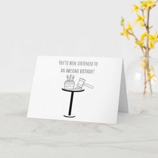 Judge verjaardagskaart kaart (Gele Bloem)