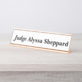 Judge White Bureau Naambordje (Voorkant)