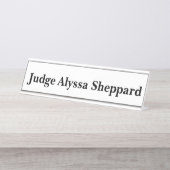 Judge White Bureau Naambordje (Voorkant)