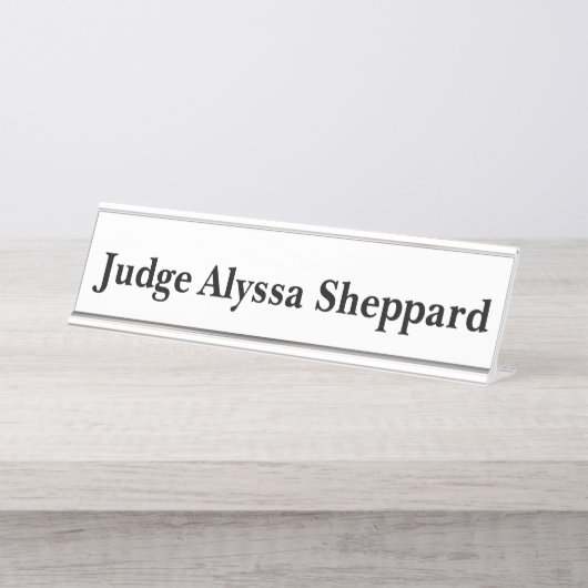 Judge White Bureau Naambordje (Voorkant)