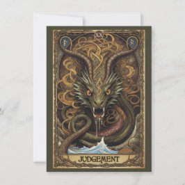 Judgement Norse Tarot Art Flat Thank You Card Bedankkaart