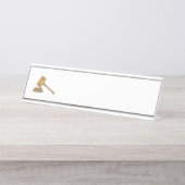 Judges Gavel Bureau Naambordje (Voorkant)