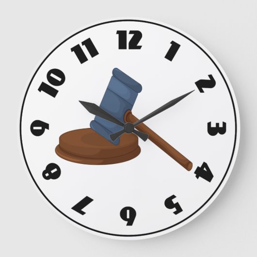 Judges Gavel Clock Grote Klok (Voorkant)