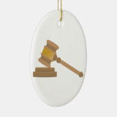 Judges Gavel Keramisch Ornament (Rechts)